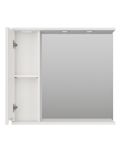 Атлантик - 80 Зеркало с 1 шкаф. белый левый