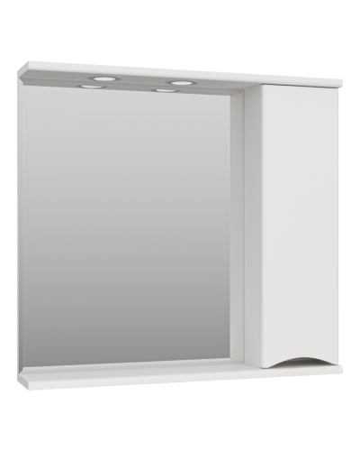 Атлантик - 80 Зеркало с 1 шкаф. белый правый