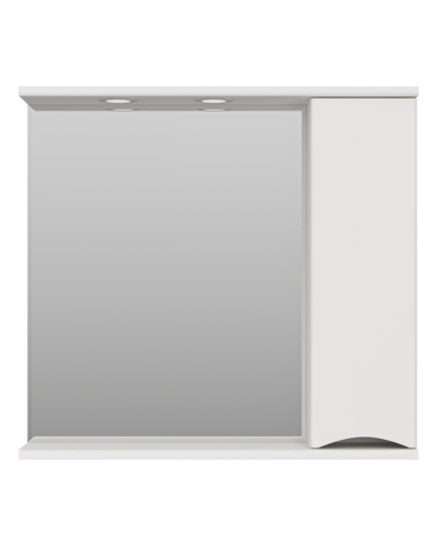 Атлантик - 80 Зеркало с 1 шкаф. белый правый