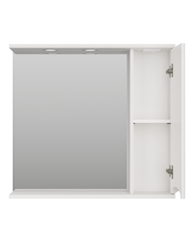 Атлантик - 80 Зеркало с 1 шкаф. белый правый