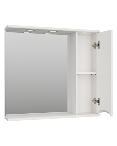 Атлантик - 80 Зеркало с 1 шкаф. белый правый