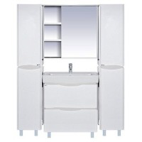 Венера - 80 Зеркало-шкаф прав. со светом белое