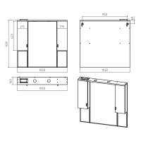 Дива -105 Зеркало-шкаф со светом