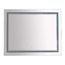 2 Неон - Зеркало LED 1000х800 сенсор на зеркале (двойная подсветка)