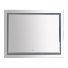 2 Неон - Зеркало LED 1000х800 сенсор на зеркале (двойная подсветка)