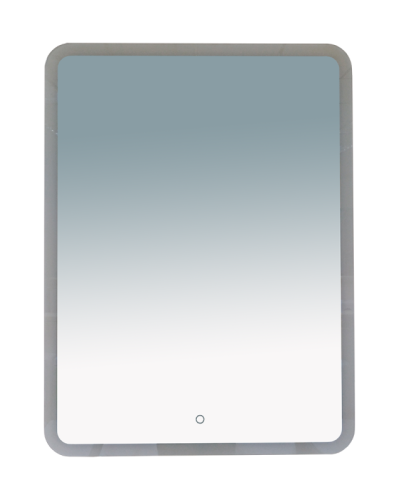 3 Неон - Зеркало LED  600х800 сенсор на зеркале  (с круглыми углами) О