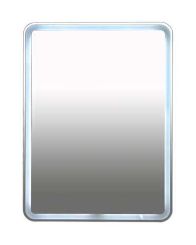 3 Неон - Зеркало LED  600х800 сенсор на корпусе (с круглыми углами) О