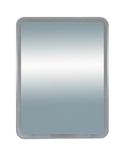 3 Неон - Зеркало LED  600х800 сенсор на корпусе (с круглыми углами) О