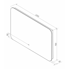 АДХИЛ -1200х700 Зеркало Led, ореол с бесконт.сенс., холод.подсветка с подогревом (Бурже ЗЛП530)