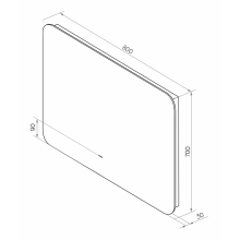 АДХИЛ - 800х700 Зеркало Led, ореол с бесконт.сенс., холод.подсветка с подогревом (БуржеЗЛП2457)