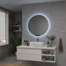 АЛАМАК - D800 Зеркало Led, ореол с бесконт.сенс., холод.подсветка с подогревом (Ажур ЗЛП105)