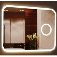 СТАЙЛ "B 135" Зеркало 1000*700 с увеличительным зеркалом, часами