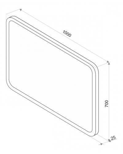 СТАЙЛ D13 зеркало 1000*700 с часами