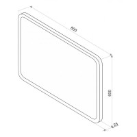 СТАЙЛ D13  Зеркало 800*600 с часами