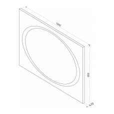 СТАЙЛ X2  Зеркало 1000*800 с датчиком движения