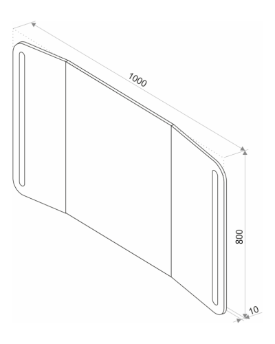 СТАЙЛ Трюмо1 Зеркало 1000*800 с Led подсветкой и сенсорным выключателем