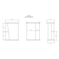 Бриз - 55 Зеркало - шкаф лев. (свет)