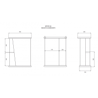 Бриз - 55 Зеркало - шкаф прав. (свет)
