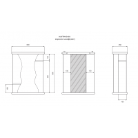 Каприз - 60 Зеркало - шкаф лев. (свет)