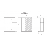Луна - 55 Зеркало - шкаф лев. (свет)