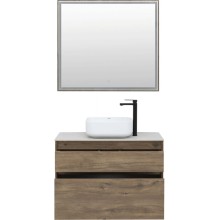 Зеркало Aquanet Nova Lite 90 249516 с подсветкой Дуб рустикальный