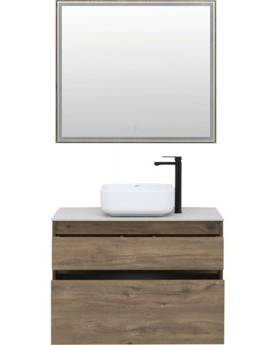 Зеркало Aquanet Nova Lite 90 249516 с подсветкой Дуб рустикальный