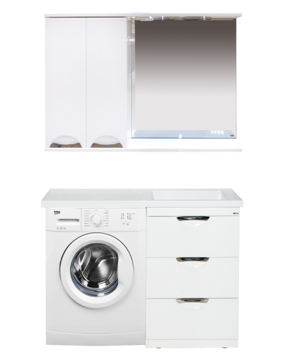 Куба- 120 Зеркало-шкаф(свет) лев.