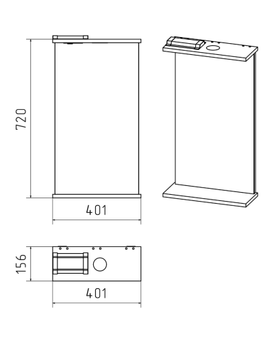 МАГНОЛИЯ-40 зеркало (свет)