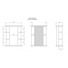 МАГНОЛИЯ-55 зеркало-шкаф  (свет) лев.