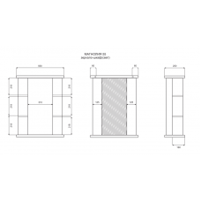 МАГНОЛИЯ-55 зеркало-шкаф  (свет) прав.