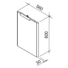 Зеркало со светильником береза  56х80 см Ravak Rosa M 560 X000000240
