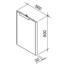 Зеркало со светильником береза  56х80 см Ravak Rosa M 560 X000000240