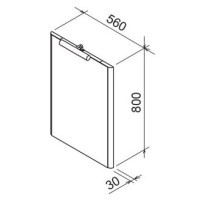 Зеркало со светильником белый глянец 56х80 см Ravak Rosa M 560 X000000330