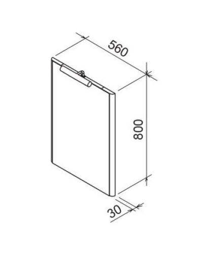Зеркало со светильником белый глянец 56х80 см Ravak Rosa M 560 X000000330