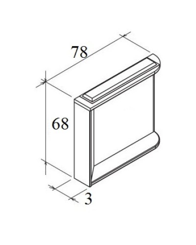 Зеркало с подсветкой береза/белый 78х68 см Ravak Rosa M 780 L X000000160