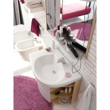 Зеркало с подсветкой береза/белый 78х68 см Ravak Rosa M 780 L X000000160