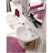 Зеркало с подсветкой береза/белый 78х68 см Ravak Rosa M 780 L X000000160