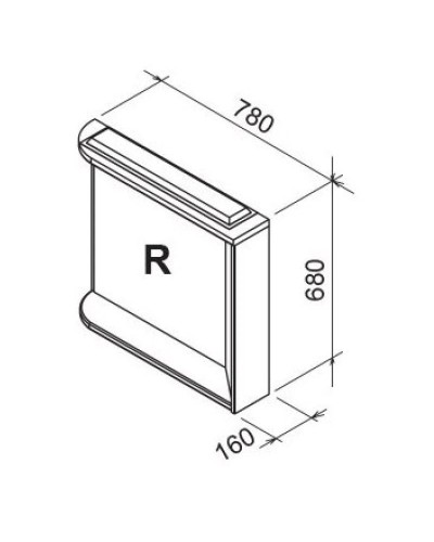Зеркало с подсветкой белый глянец 78х68 см Ravak Rosa M 780 R X000000332