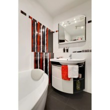 Зеркало с подсветкой strip onyx/белый 78х68 см Ravak Rosa M 780 L X000000314