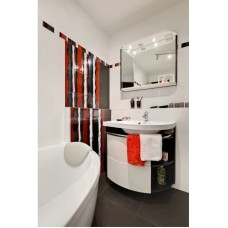 Зеркало с подсветкой strip onyx/белый 78х68 см Ravak Rosa M 780 L X000000314