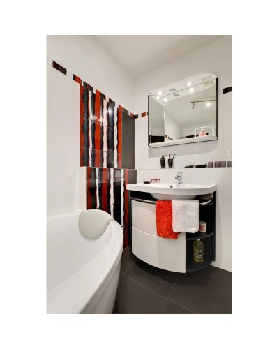 Зеркало с подсветкой strip onyx/белый 78х68 см Ravak Rosa M 780 L X000000314