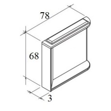Зеркало с подсветкой strip onyx/белый 78х68 см Ravak Rosa M 780 L X000000314