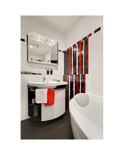 Зеркало с подсветкой strip onyx/белый 78х68 см Ravak Rosa M 780 R X000000315