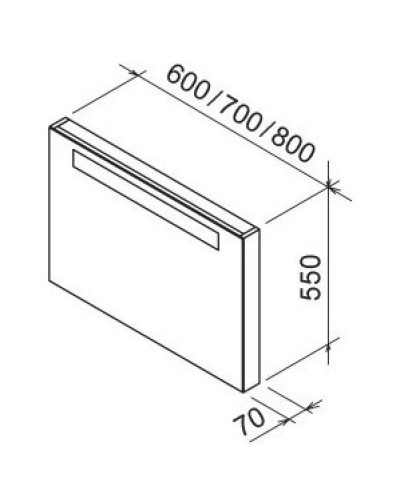 Зеркало с подсветкой береза 60х55 см Ravak Classic 600 X000000307