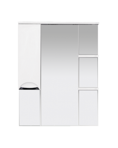 Орхидея - 75 Зеркало - шкаф лев. (свет) белая эмаль