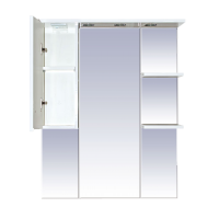 Орхидея - 75 Зеркало - шкаф лев. (свет) белая эмаль