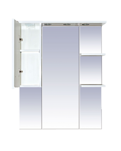 Орхидея - 75 Зеркало - шкаф лев. (свет) белая эмаль