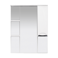 Орхидея - 75 Зеркало - шкаф прав. (свет) белая эмаль