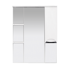 Орхидея - 75 Зеркало - шкаф прав. (свет) белая эмаль