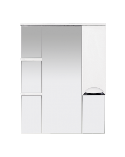 Орхидея - 75 Зеркало - шкаф прав. (свет) белая эмаль